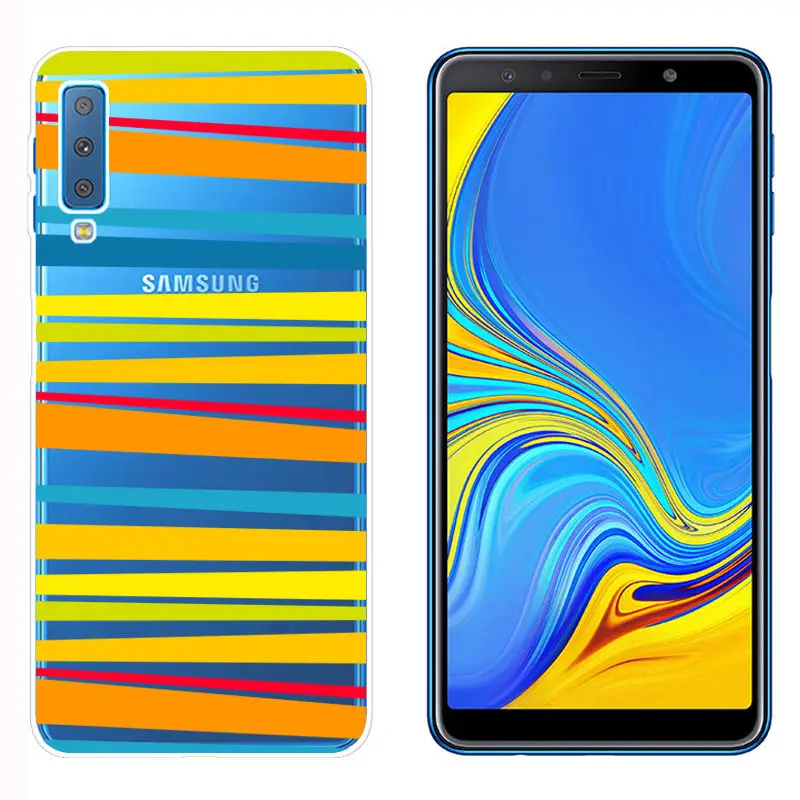 Soft TPU Fundas for Samsung A750 Smart Back Phone Cover for A6 A8 Plus 2018 Galaxy A9 2018 Clear Silicone Case for A520 A7 2018 (48)