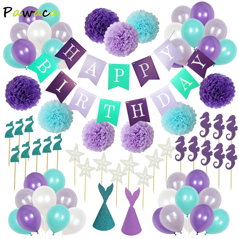76pcs/set Mermaid Themed Suit Balloon Birthday Decoration Balloons+Banner Kit Birthday Under The Sea Party Supplies Baby Shower
76pcs/set Mermaid Themed Suit Balloon Birthday Decoration Balloons+Banner Kit Birthday Under The Sea Party Supplies Baby Shower