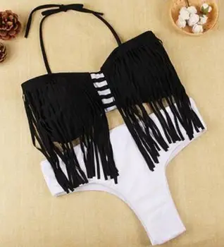 Lady Wire-Free Two-Piece Swimsuit Summer Beach Women Print Split Swimwear Sexy Tassel Female Bikini Set
Lady Wire-Free Two-Piece Swimsuit Summer Beach Women Print Split Swimwear Sexy Tassel Female Bikini Set