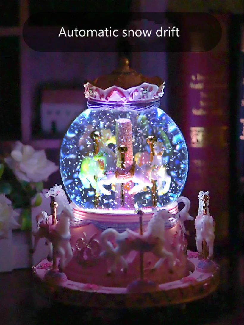 Carousel Music Box Crystal Ball Music Box Female Birthday Gift Princess Girl Child 520 Valentine's Day Song Box Unusual Gift
Carousel Music Box Crystal Ball Music Box Female Birthday Gift Princess Girl Child 520 Valentine's Day Song Box Unusual Gift