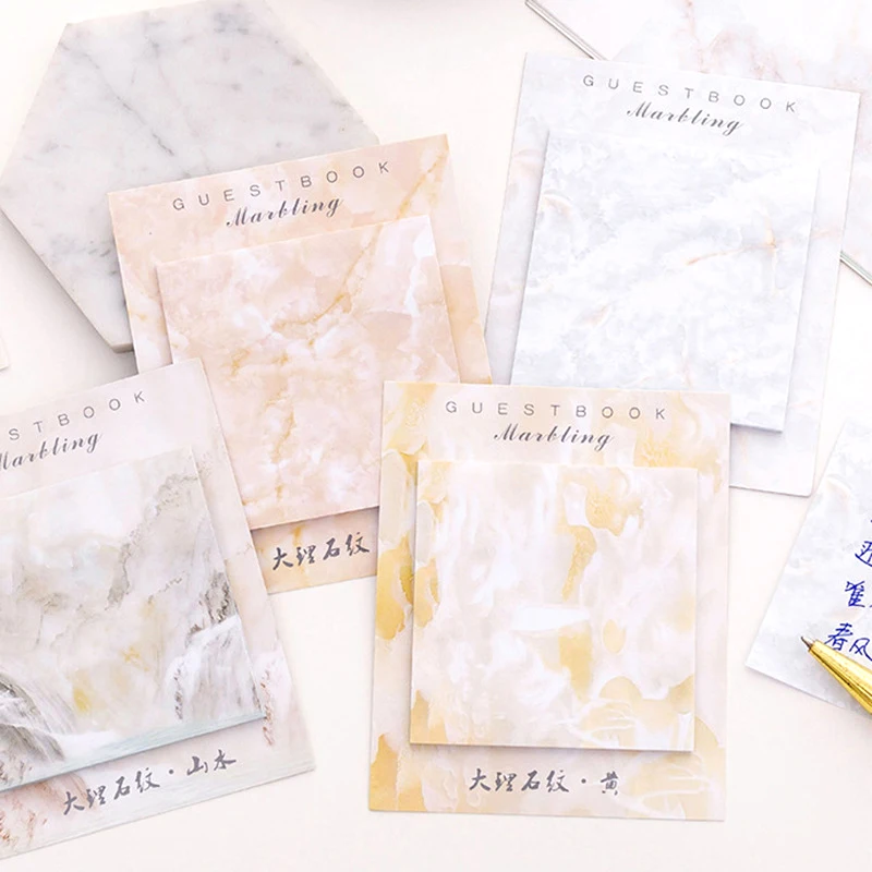 Marble Printed Memo Pad Cute Self-Adhesive N Times Sticky Notes Stationery Sticker School Supplies Bookmark Label escolar
Marble Printed Memo Pad Cute Self-Adhesive N Times Sticky Notes Stationery Sticker School Supplies Bookmark Label escolar