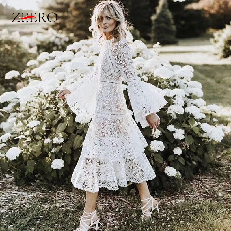 High-end Custom 2019 Luxury Women White Long Dress Flare Sleeve Long Lace Pattern Sexy High Quality Empire Waist Bohemian Dress
High-end Custom 2019 Luxury Women White Long Dress Flare Sleeve Long Lace Pattern Sexy High Quality Empire Waist Bohemian Dress