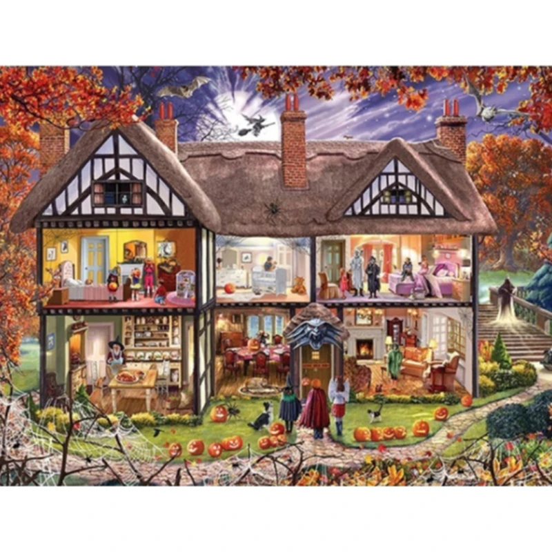 Cartoon Round Full Of Diamonds Halloween House Mosaic Needlework Diamond Embroidery Diamond Cross Stitch
Cartoon Round Full Of Diamonds Halloween House Mosaic Needlework Diamond Embroidery Diamond Cross Stitch