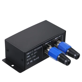 RGBW DMX512 Decoder DMX to SPI Signal LEDs Controller Working with Console for Slide String Lights at DJ Clue KTV Stage DC 5-24V
RGBW DMX512 Decoder DMX to SPI Signal LEDs Controller Working with Console for Slide String Lights at DJ Clue KTV Stage DC 5-24V