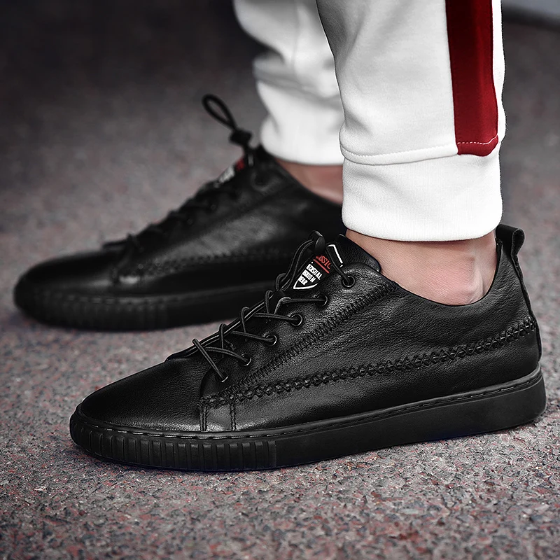 Leather Shoes Men outdoor lace up Casual Breathable Wear-Resistant Shoes Comfortable Round Toe Sneakers Flat Shoes size 38-47 L5
Leather Shoes Men outdoor lace up Casual Breathable Wear-Resistant Shoes Comfortable Round Toe Sneakers Flat Shoes size 38-47 L5