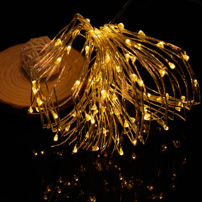 10m 100led 8 modes Battery powered Copper wire LED String Light Christmas Light for Wedding Party Holiday Decoration Garland P20
10m 100led 8 modes Battery powered Copper wire LED String Light Christmas Light for Wedding Party Holiday Decoration Garland P20