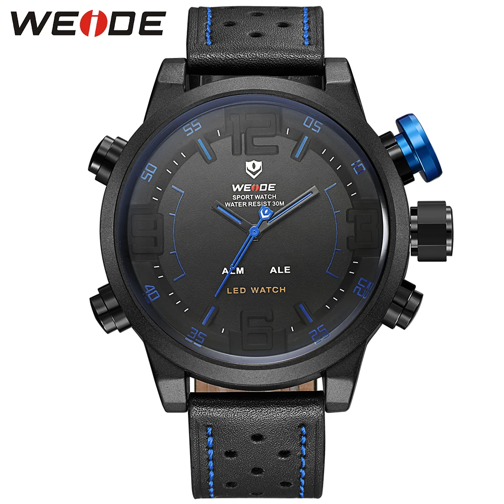 Original Weide Military Digital-Watch Quartz Men Watches 2 Time Zones Genuine Leather Sports Watches For Men Relogios Masculino
Original Weide Military Digital-Watch Quartz Men Watches 2 Time Zones Genuine Leather Sports Watches For Men Relogios Masculino