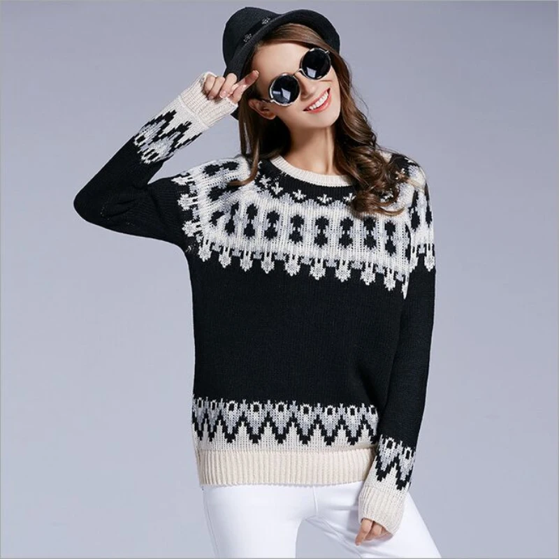High Quality Fashion hit color knit pullover 2019 autumn and winter new sweater round neck women's sweet cute loose sweater
High Quality Fashion hit color knit pullover 2019 autumn and winter new sweater round neck women's sweet cute loose sweater