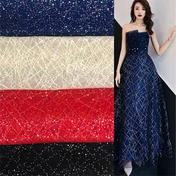 1Yard High Quality African Lace Fabric Sequins Cross Tulle Mesh Polyester Yarn Material Nigerian Party Dress Clothing Craft
1Yard High Quality African Lace Fabric Sequins Cross Tulle Mesh Polyester Yarn Material Nigerian Party Dress Clothing Craft
