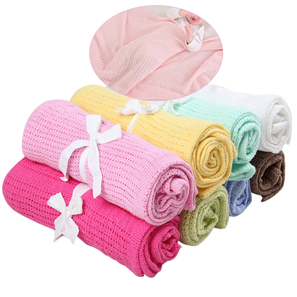Urijk 8 Colors Super Soft Cotton Crochet Hole Wrap Blankets Newborn Baby Blankets Summer Candy Prop Crib Sleeping Bed Supplies
Urijk 8 Colors Super Soft Cotton Crochet Hole Wrap Blankets Newborn Baby Blankets Summer Candy Prop Crib Sleeping Bed Supplies