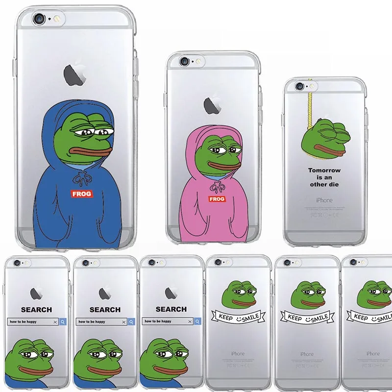 For iPhone 7 7Plus 6 6S 6Plus 8 8Plus X 5 5S SE XS Max Samsung Pepe Memes Sad Frog Soft TPU Phone Case Cover Coque Fundas
For iPhone 7 7Plus 6 6S 6Plus 8 8Plus X 5 5S SE XS Max Samsung Pepe Memes Sad Frog Soft TPU Phone Case Cover Coque Fundas
