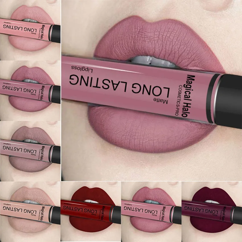 Magical Halo Matte Liquid Lipstick Batom Brand Long Lasting Waterproof Nude Lip Makeup Lip Gloss LipStick Cosmetic Set
Magical Halo Matte Liquid Lipstick Batom Brand Long Lasting Waterproof Nude Lip Makeup Lip Gloss LipStick Cosmetic Set