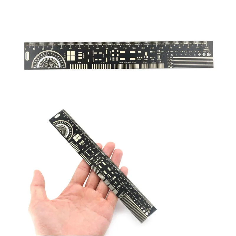 20cm PCB Engineering Ruler PCB Ruler PCB Package Unit Electronic Engineer Required Protractors Mutifunctional Tool
20cm PCB Engineering Ruler PCB Ruler PCB Package Unit Electronic Engineer Required Protractors Mutifunctional Tool
