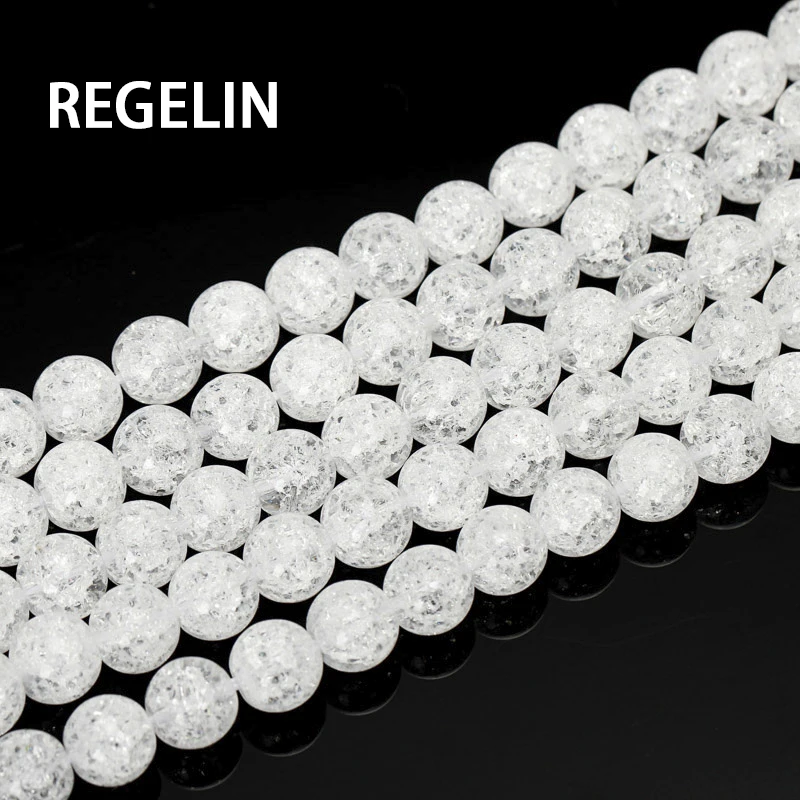 REGELIN Free Shipping Natural White Snow Cracked Crystal Stone Beads 15" Strand 4 6 8 10 12 14MM Pick Size For Jewelry Making
REGELIN Free Shipping Natural White Snow Cracked Crystal Stone Beads 15" Strand 4 6 8 10 12 14MM Pick Size For Jewelry Making