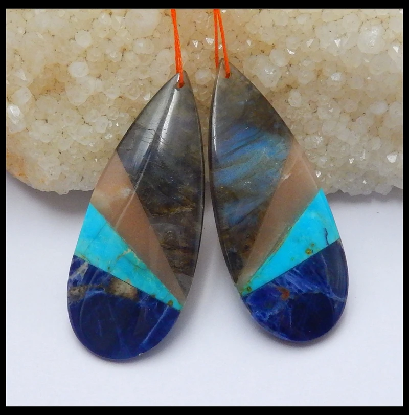 Natural Stone African Sodalite Turquoise Sun Stone Water Drop Shape Long Earrings 53x21x5mm 16.6g Fashion Jewelry Women Earrings
Natural Stone African Sodalite Turquoise Sun Stone Water Drop Shape Long Earrings 53x21x5mm 16.6g Fashion Jewelry Women Earrings
