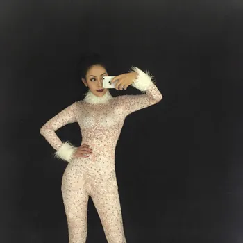 Glisten Rhinestones Jumpsuit Dance Costume Bling Women's Outfit Diamonds Bodysuit Nightclub Rompers Baalmar Female Singer Wear
Glisten Rhinestones Jumpsuit Dance Costume Bling Women's Outfit Diamonds Bodysuit Nightclub Rompers Baalmar Female Singer Wear