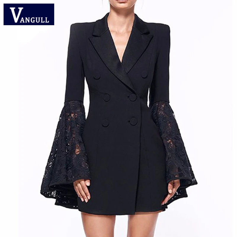 Vangull New Style Spring Women's Clothing Double Breasted Long Blazer Laze Patchwork Notched Casual Long Sleeve Female Coats
Vangull New Style Spring Women's Clothing Double Breasted Long Blazer Laze Patchwork Notched Casual Long Sleeve Female Coats