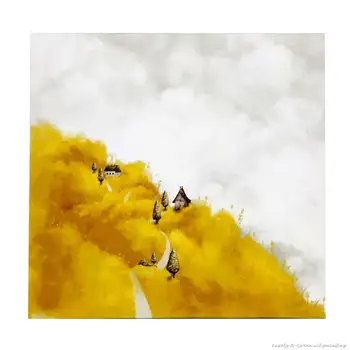 Hand Painted Oil Painting On Canvas Abstract Landscape Wall Art For Home Decoration Mountaintop House / No Drame
Hand Painted Oil Painting On Canvas Abstract Landscape Wall Art For Home Decoration Mountaintop House / No Drame