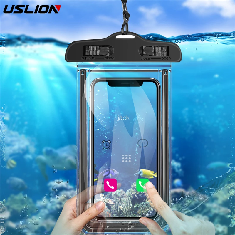 Universal Waterproof Swimming Pouch Cover Clear PVC Sealed Underwater Cell Smart Phone Touchscreen Airbag Floating Luminous Bags
Universal Waterproof Swimming Pouch Cover Clear PVC Sealed Underwater Cell Smart Phone Touchscreen Airbag Floating Luminous Bags
