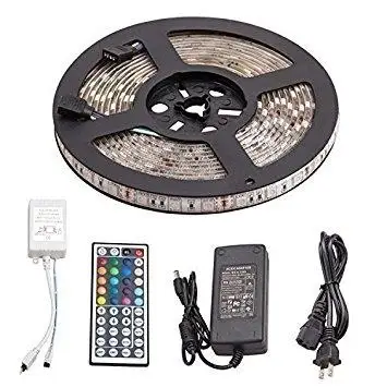 SOLLED 5M/16.4 Ft SMD 2835 RGB 300 LED Color Changing Kit with Flexible Strip Light 44 Key IR Remote Control+ Power Supply
SOLLED 5M/16.4 Ft SMD 2835 RGB 300 LED Color Changing Kit with Flexible Strip Light 44 Key IR Remote Control+ Power Supply
