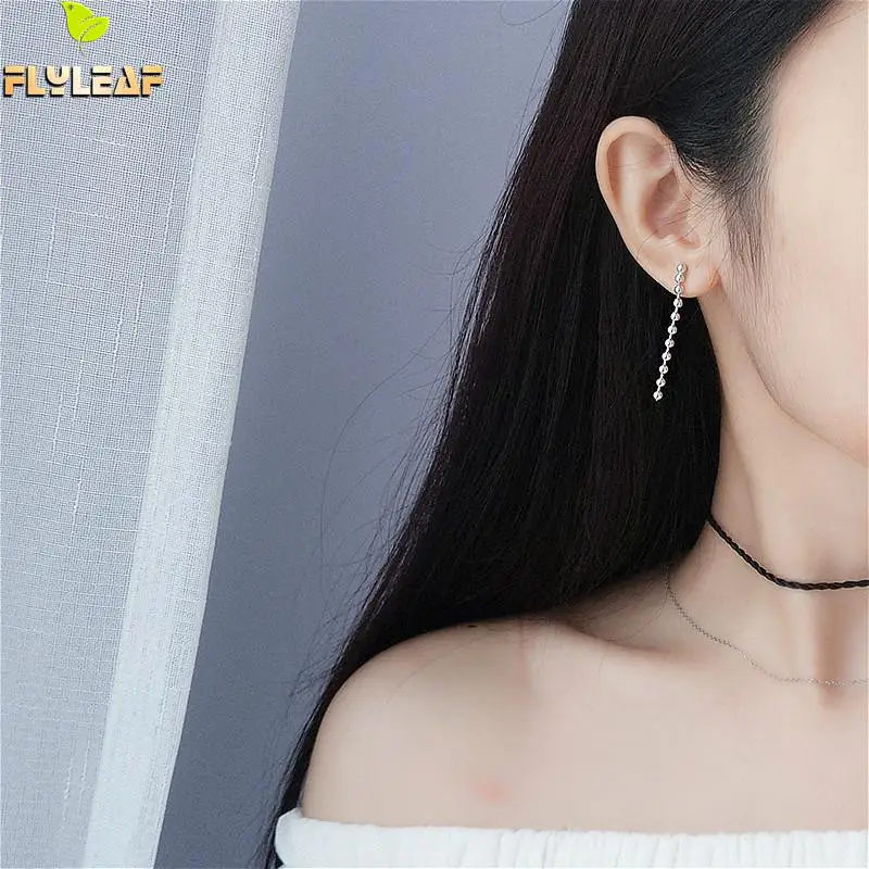 Flyleaf Asymmetry Bead Chain 100% 925 Sterling Silver Drop Earrings For Women High Quality Dangle Earings Fashion Jewelry Fine
Flyleaf Asymmetry Bead Chain 100% 925 Sterling Silver Drop Earrings For Women High Quality Dangle Earings Fashion Jewelry Fine