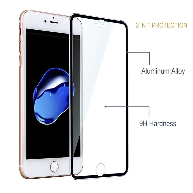 Алюминиевый сплав чехол из закаленного стекла для телефона Iphone 6 6S 8 7 Plus I Phone aeProduct.getSubject()