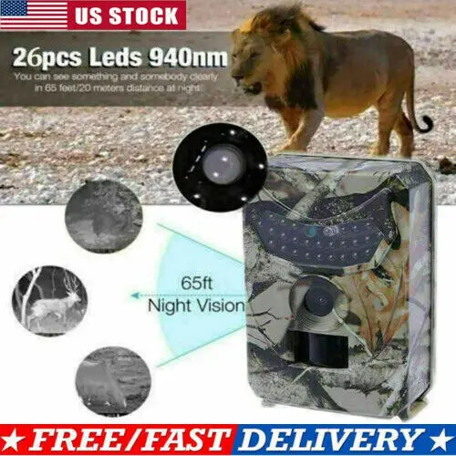 US12MP HD 1080P Hunting Trail Camera Video Wildlife Scouting IR Night Vision CAM
US12MP HD 1080P Hunting Trail Camera Video Wildlife Scouting IR Night Vision CAM