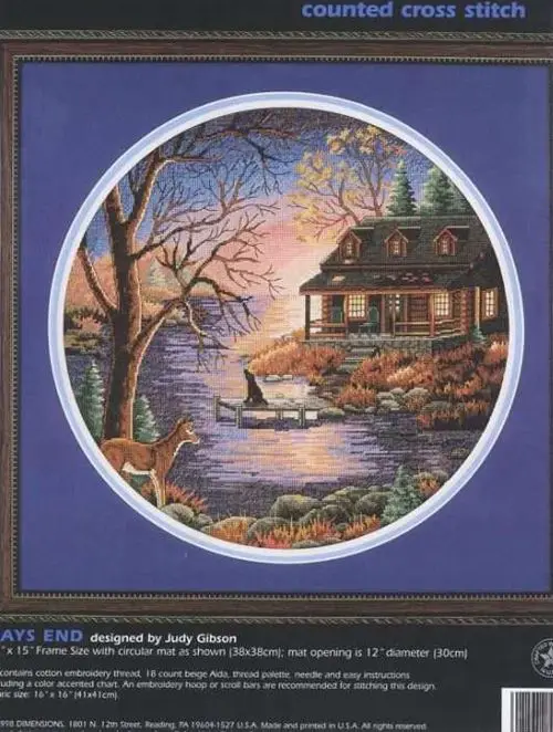 Gold Collection Popular Counted Cross Stitch Kit Days End Sunset Wolf Deer by the Lake dim 03890 3890
Gold Collection Popular Counted Cross Stitch Kit Days End Sunset Wolf Deer by the Lake dim 03890 3890