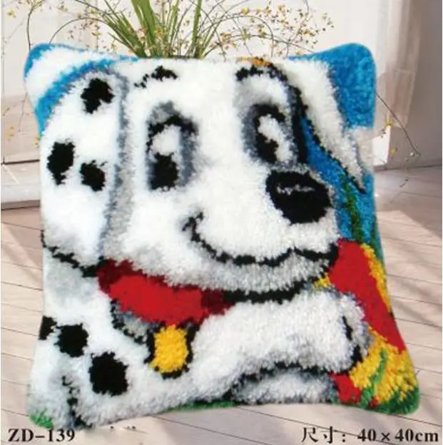 Pillow "do it yourself" Cartoon animal dog method needlework kit latch hook rug kit Unfinshed / embroidered carpet pattern
Pillow "do it yourself" Cartoon animal dog method needlework kit latch hook rug kit Unfinshed / embroidered carpet pattern