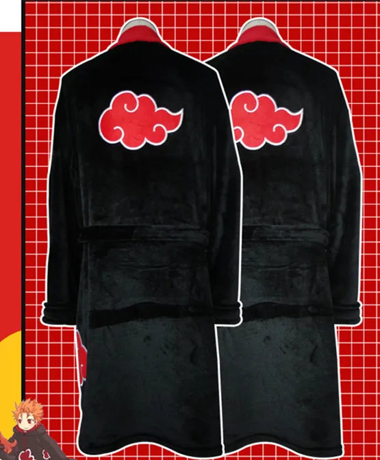 Anime Naruto Thermal Flannel Bathrobe Akatsuki Cosplay Costume Robe Sasuke itachi cloak Winter Thick Dressing Gown A71908
Anime Naruto Thermal Flannel Bathrobe Akatsuki Cosplay Costume Robe Sasuke itachi cloak Winter Thick Dressing Gown A71908