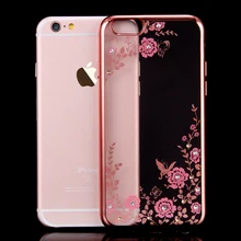 For font b iPhone b font 7 Case Flower Plating Phone Case for iPhone6 font b