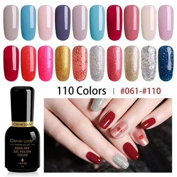 Clever Lady UV Gel Nail Polish Hybrid Nail Gel Lacquer Esmalte Permanente 110 Colors LED Gel Varnish Manicure Resin 8ml (2)
Clever Lady UV Gel Nail Polish Hybrid Nail Gel Lacquer Esmalte Permanente 110 Colors LED Gel Varnish Manicure Resin 8ml (2)