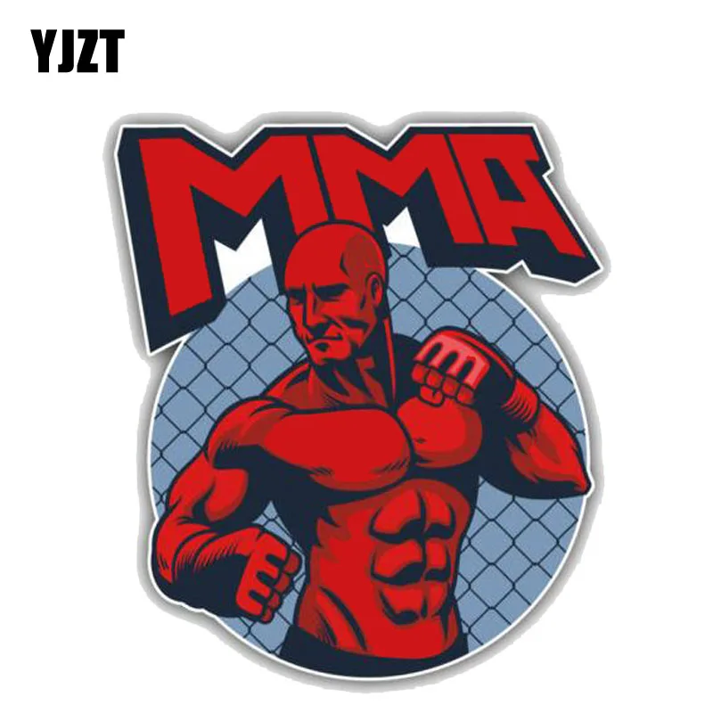 

YJZT 9.7CM*10.9CM Fashion Mixed Martial Arts Emblem PVC Car Sticker 11-00189