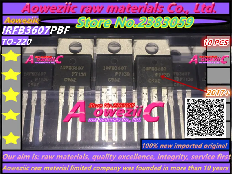 Aoweziic 10 PCS 100% new imported original IRFB3607PBF IRFB3607 TO-220 N channel 75V 80A
Aoweziic 10 PCS 100% new imported original IRFB3607PBF IRFB3607 TO-220 N channel 75V 80A