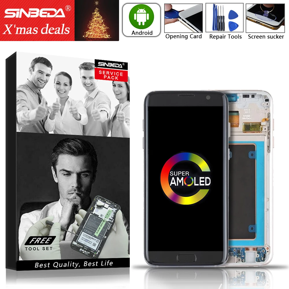 5.5"Super AMOLED For SAMSUNG Galaxy S7 Edge LCD Display Touch Screen with Frame Digitizer G935F For SAMSUNG S7 Edge Display G935
5.5"Super AMOLED For SAMSUNG Galaxy S7 Edge LCD Display Touch Screen with Frame Digitizer G935F For SAMSUNG S7 Edge Display G935