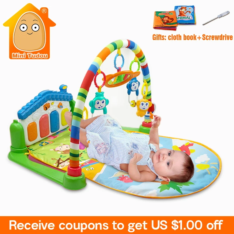 MiniTudou Newborn Baby Multifunction Piano Fitness Rack With Music Rattle Infant Activity Play Mat Children Educational Toys
MiniTudou Newborn Baby Multifunction Piano Fitness Rack With Music Rattle Infant Activity Play Mat Children Educational Toys