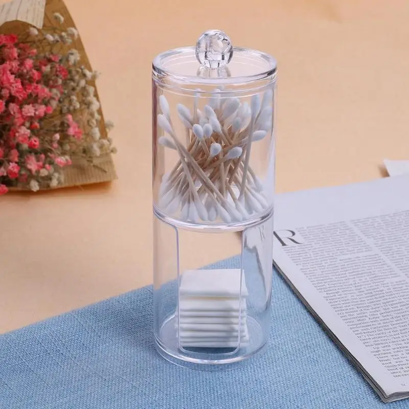 Two-Layer Plastic Transparent Storage Box Portable Round Container Cotton Bud Cleansing Cotton Organizer Case Container Bottle
Two-Layer Plastic Transparent Storage Box Portable Round Container Cotton Bud Cleansing Cotton Organizer Case Container Bottle