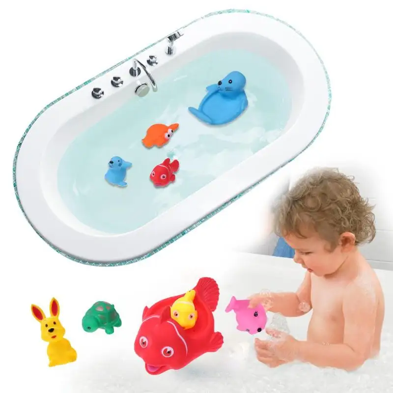 4Pcs Cute Soft Baby Bath Toys Rubber Duck Animal Float Squeeze Sound Mini Wash Bath Play Toys Kids Educational Toys
4Pcs Cute Soft Baby Bath Toys Rubber Duck Animal Float Squeeze Sound Mini Wash Bath Play Toys Kids Educational Toys