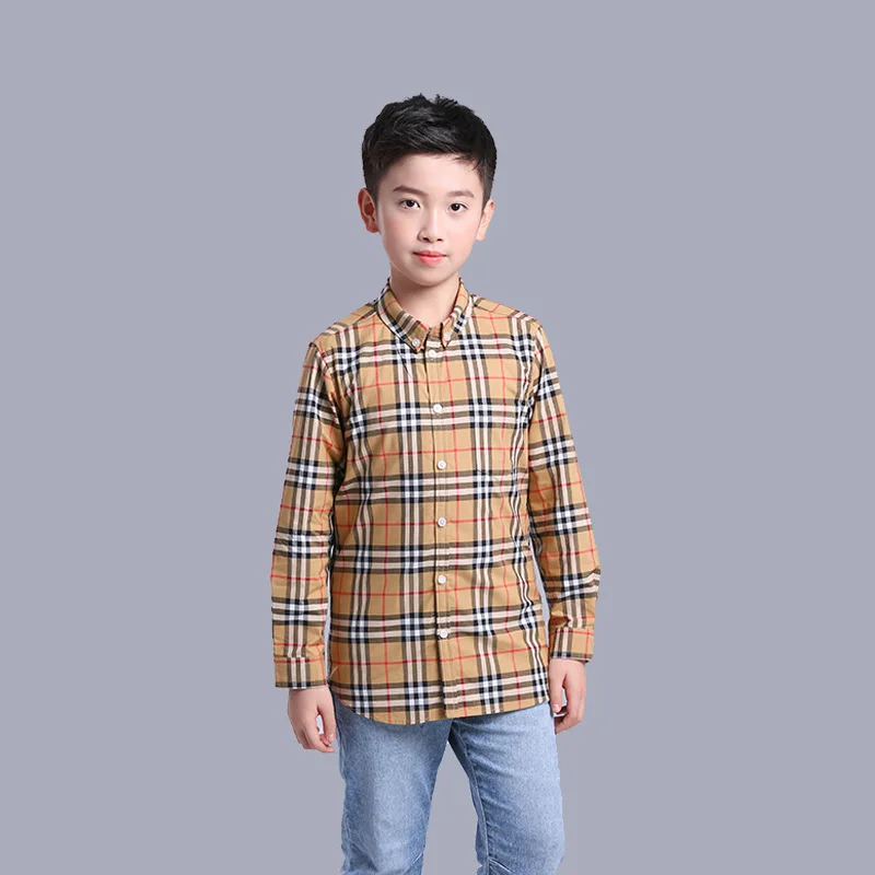 HSSCZL boys shirts Handsome 2019 New brand spring summer plaid cotton children clothes Long sleeve Turn-down collar Big boy6-14Y
HSSCZL boys shirts Handsome 2019 New brand spring summer plaid cotton children clothes Long sleeve Turn-down collar Big boy6-14Y