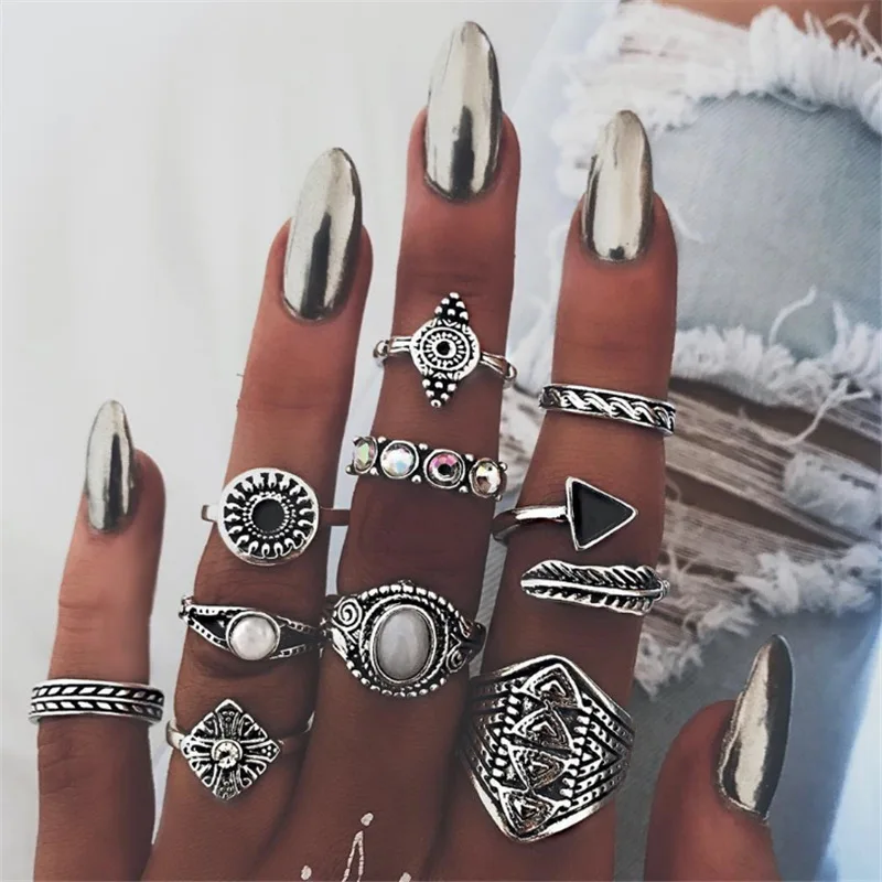 10pcs/set New Arrival Fashion Geometric Irregular Triangle Ring Set Ethnic Style Ring Set Party Woman Ring Jewelry
10pcs/set New Arrival Fashion Geometric Irregular Triangle Ring Set Ethnic Style Ring Set Party Woman Ring Jewelry