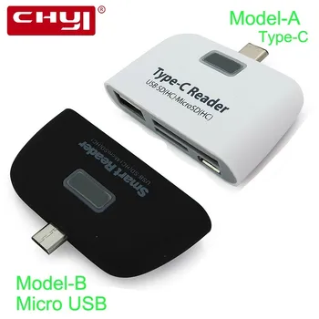 CHYI 4-in-1 USB Type C HUB USB-C Multi Function USB 2.0 Port SD/TF Card Reader Micro USB OTG Splitter Adapter For PC Smart Phone
CHYI 4-in-1 USB Type C HUB USB-C Multi Function USB 2.0 Port SD/TF Card Reader Micro USB OTG Splitter Adapter For PC Smart Phone