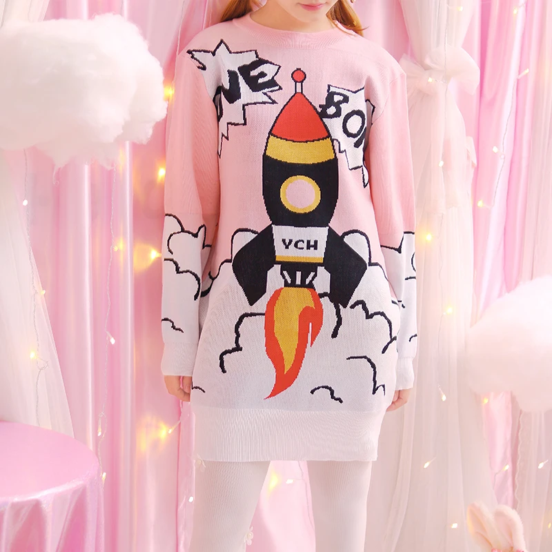 Lady Cute Knitwear Fashion Oversize Soft sister Lovely Korea Sweet Pullovers Harajuku Rock 2017 New Winter Women Long Sweaters
Lady Cute Knitwear Fashion Oversize Soft sister Lovely Korea Sweet Pullovers Harajuku Rock 2017 New Winter Women Long Sweaters