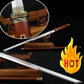 Ebony Wood Saya Chinese Sword Han Tang Dao Jian Sharp Folded Damascus Steel traight Blade Katana/Copper Knife fitted
Ebony Wood Saya Chinese Sword Han Tang Dao Jian Sharp Folded Damascus Steel traight Blade Katana/Copper Knife fitted