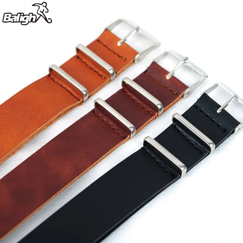 Men Genuine Leather Military Watch Strap (3 Rings) Design Band Stainless Steel Buckle Watchband 18-22mm
Men Genuine Leather Military Watch Strap (3 Rings) Design Band Stainless Steel Buckle Watchband 18-22mm