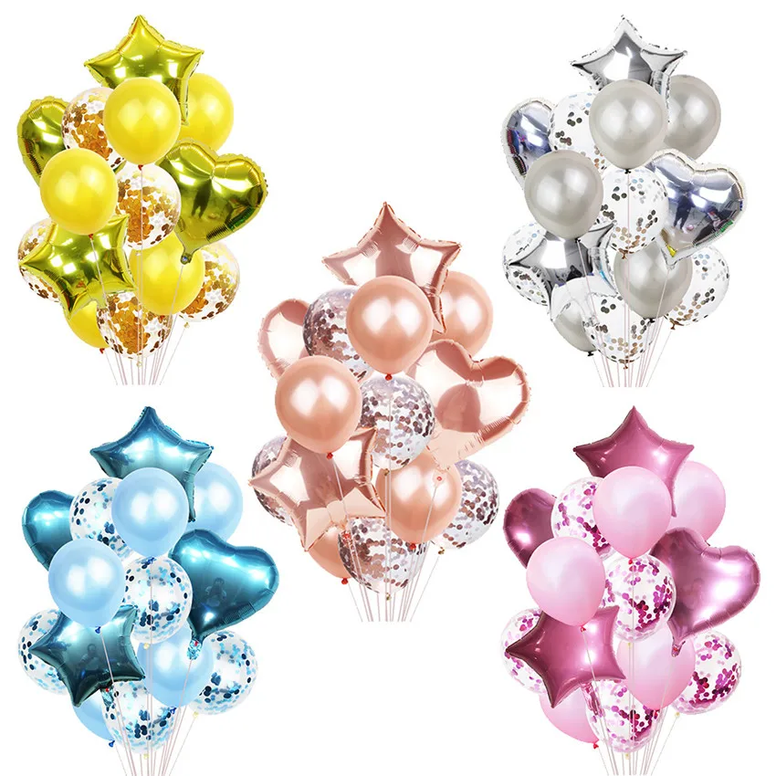 14pcs Confetti Air Balloons Happy Birthday Party Baby shower Helium Balloon Decoration Wedding Festival Balon Party Supplies
14pcs Confetti Air Balloons Happy Birthday Party Baby shower Helium Balloon Decoration Wedding Festival Balon Party Supplies