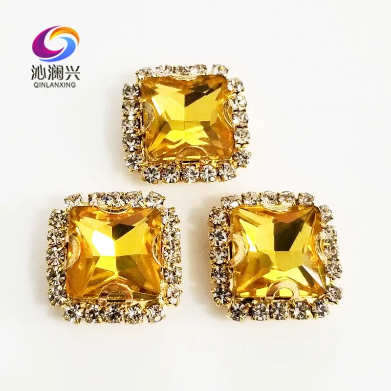 Golden bottom Golden yellow square shape top Crystal glass buckle, sew on rhinestones use for Diy/jewelry accessories SQKG18
Golden bottom Golden yellow square shape top Crystal glass buckle, sew on rhinestones use for Diy/jewelry accessories SQKG18
