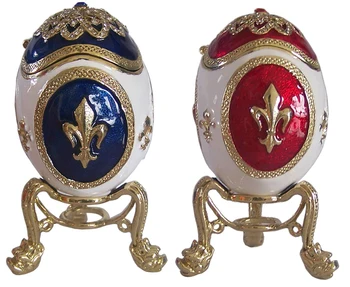 Russian craft faberge egg trinket box bejeweled metal jewelry box home decor Easter egg Christmas gifts blue red
Russian craft faberge egg trinket box bejeweled metal jewelry box home decor Easter egg Christmas gifts blue red