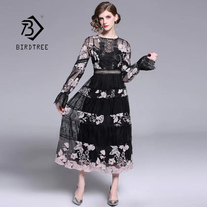 2019 New Summer Women's Print Floral Patchwork Mesh Dress Embroidery Hollow High Waist Vestido Lady Vintage Hot Sales D94801Z
2019 New Summer Women's Print Floral Patchwork Mesh Dress Embroidery Hollow High Waist Vestido Lady Vintage Hot Sales D94801Z