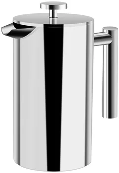 French Coffee Press - Double Walled 34 oz Espresso & Tea Maker - 100% Stainless Steel - by Utopia Kitchen
French Coffee Press - Double Walled 34 oz Espresso & Tea Maker - 100% Stainless Steel - by Utopia Kitchen