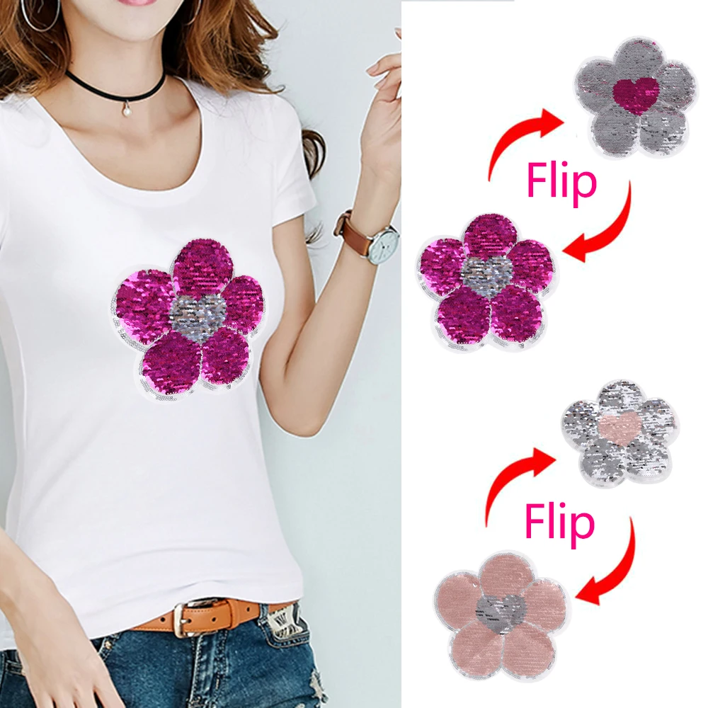 1PC Color Changing Embroidered Flower Shape Reversible Flower Sequins Patch Sewing Clothes DIY Applique Clothing Jeans Craft
1PC Color Changing Embroidered Flower Shape Reversible Flower Sequins Patch Sewing Clothes DIY Applique Clothing Jeans Craft